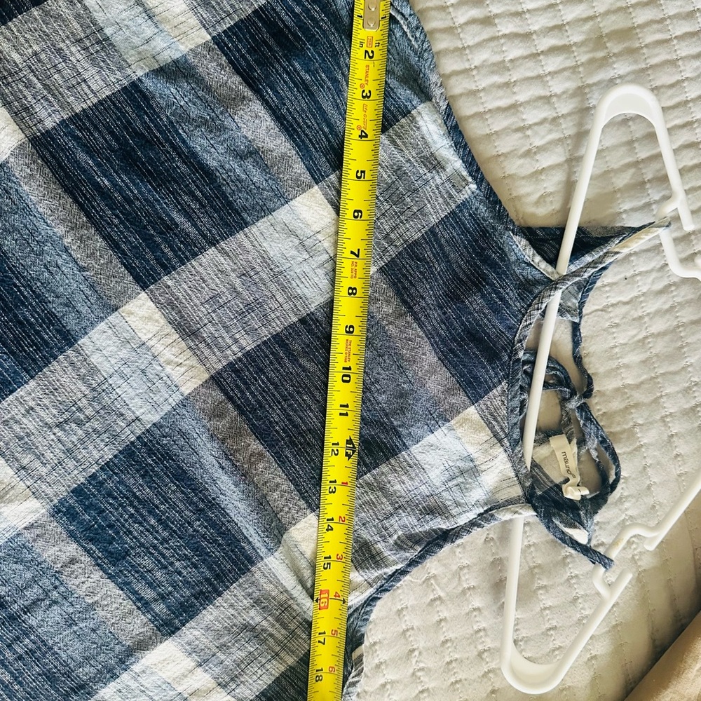 Maurices Blue and White Plaid Halter Camisole - Picture 4 of 4